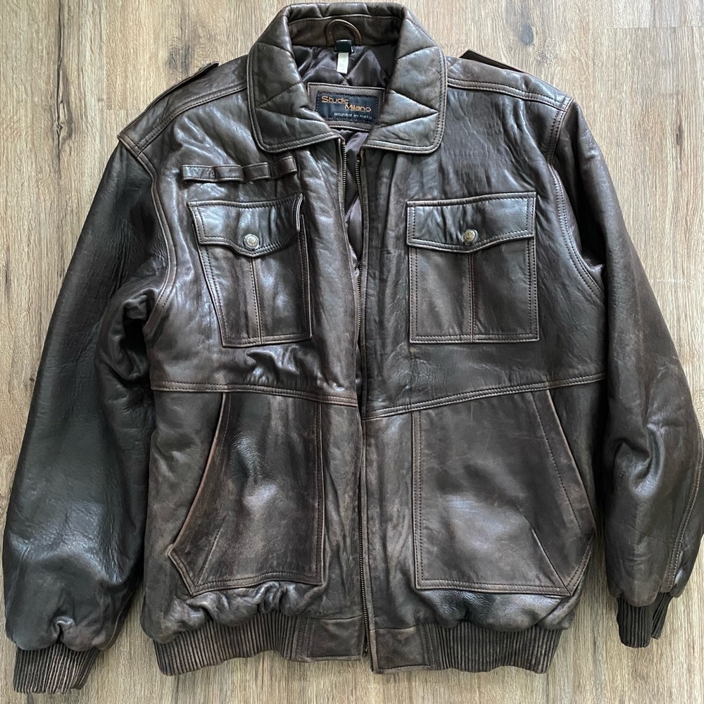 Italian Lambskin Leather Winter Jacket